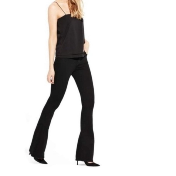 AYR Wild Bell Bottom Womens Flared Jeans Size 28 High Rise Dark Black Denim‎ - Picture 1 of 11